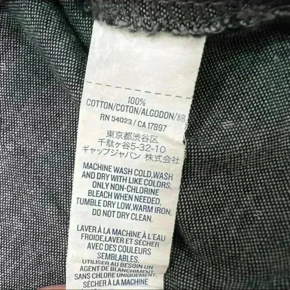 Old Navy The Classic Shirt Polka Dot Button Front Dark Gray - Size‎ SP - Picture 4 of 4